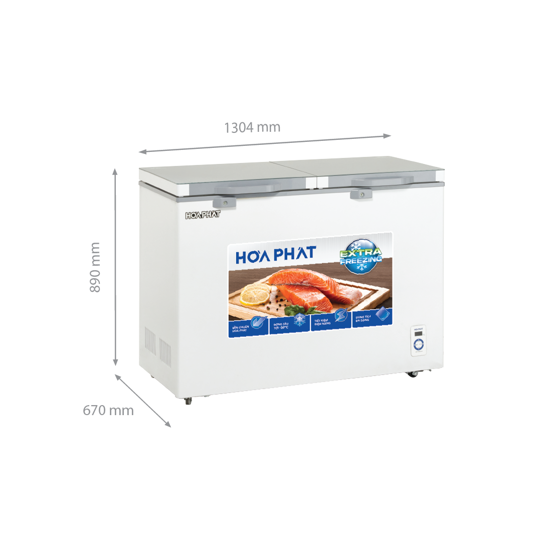 Tủ đông Hòa Phát cánh kính HPF AD6352.T1 352 lít - Hình ảnh 7