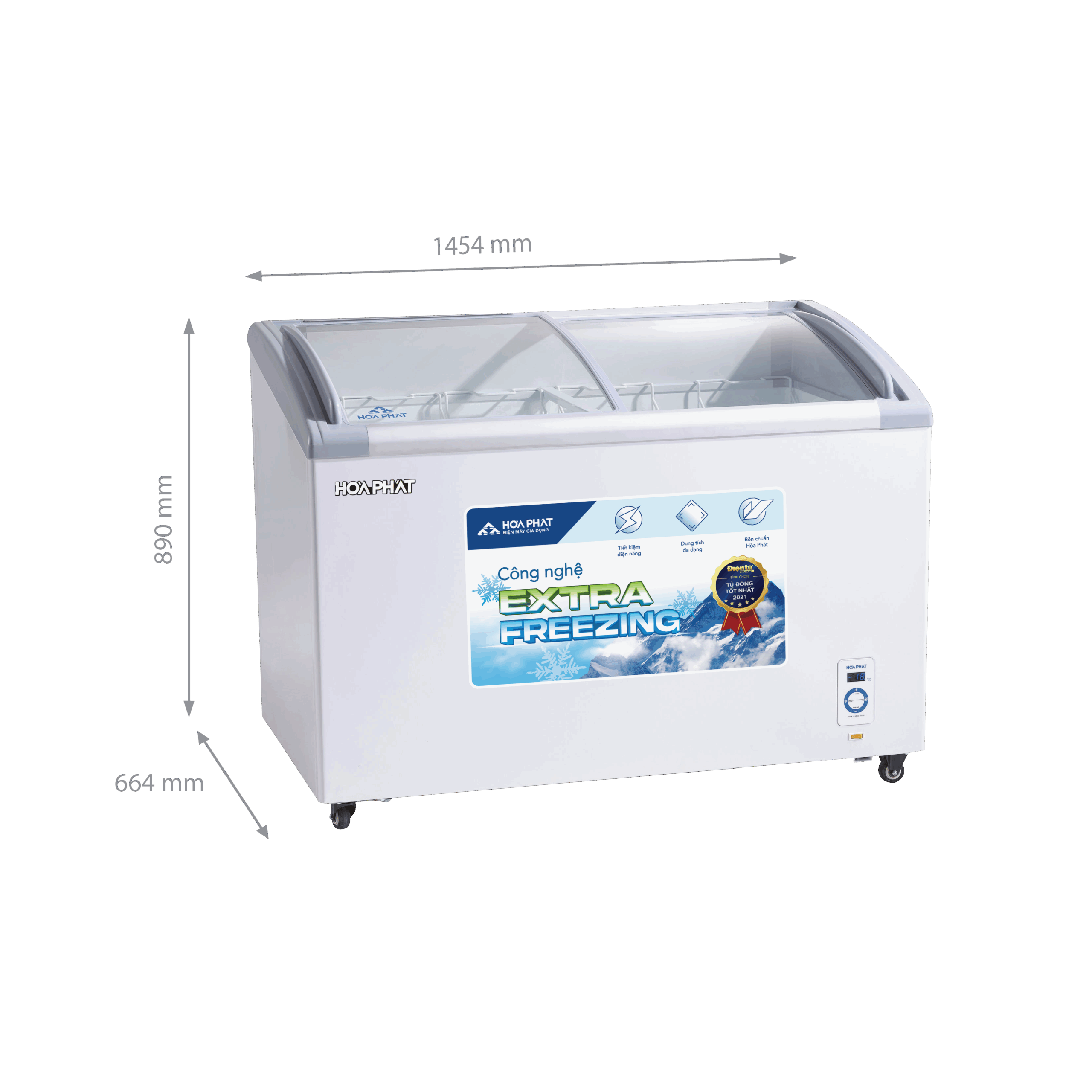 Tủ đông trưng bày Hòa Phát HSF AD6451.C1 451 lít - Hình ảnh 4