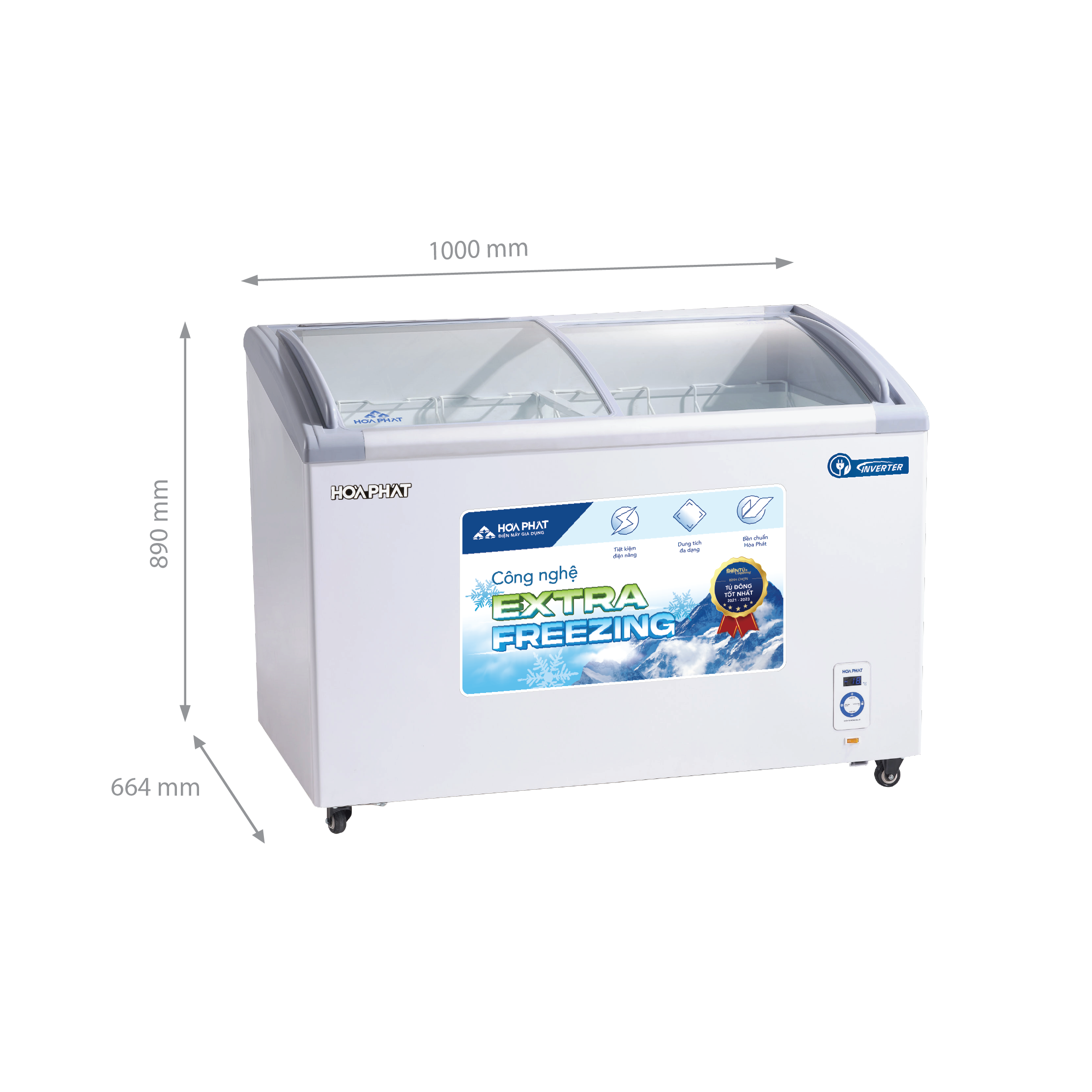 Tủ đông trưng bày Hòa Phát Inverter HSF AD8280.C1 280 lít - Hình ảnh 4