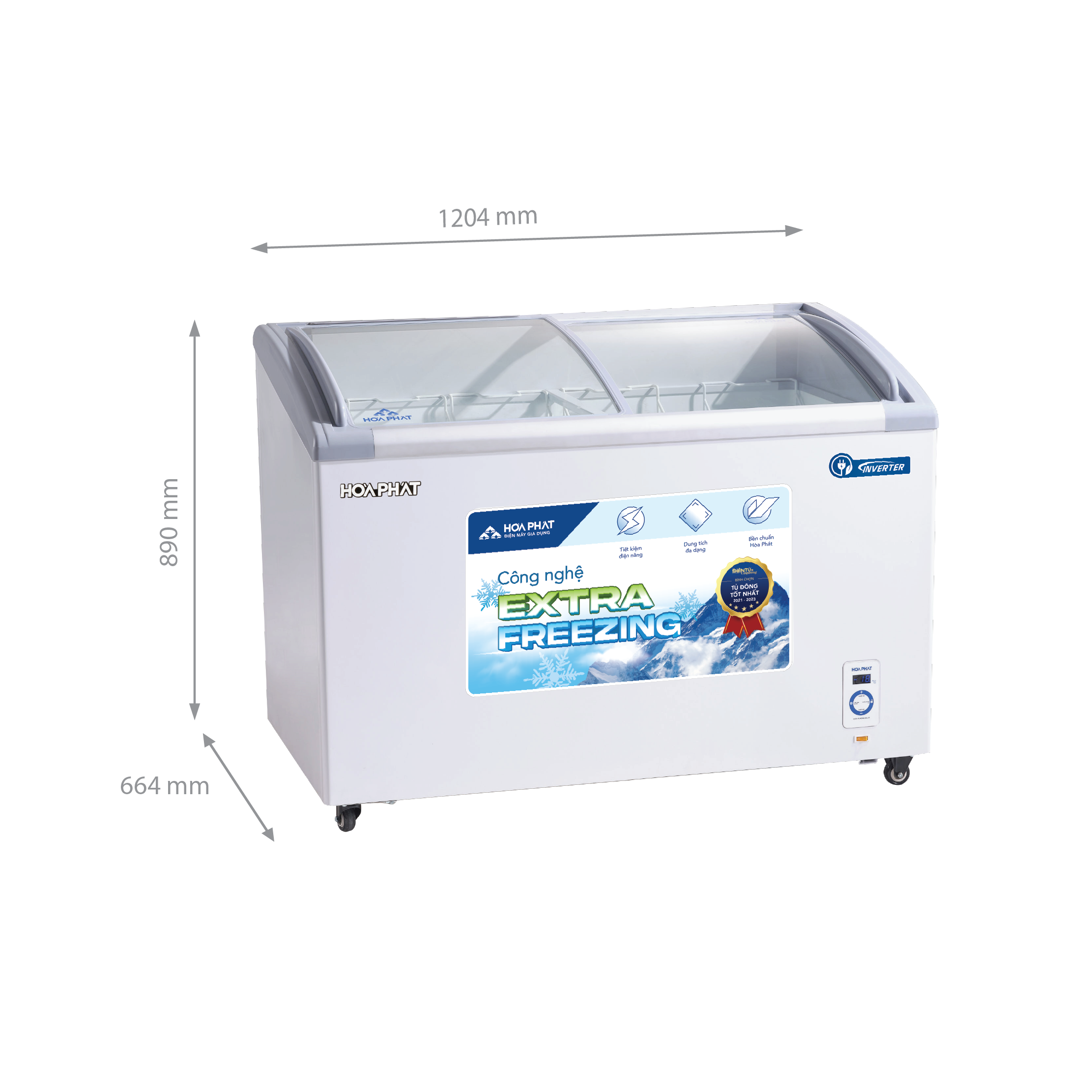 Tủ đông trưng bày Hòa Phát Inverter HSF AD8357.C1 357 lít - Hình ảnh 4