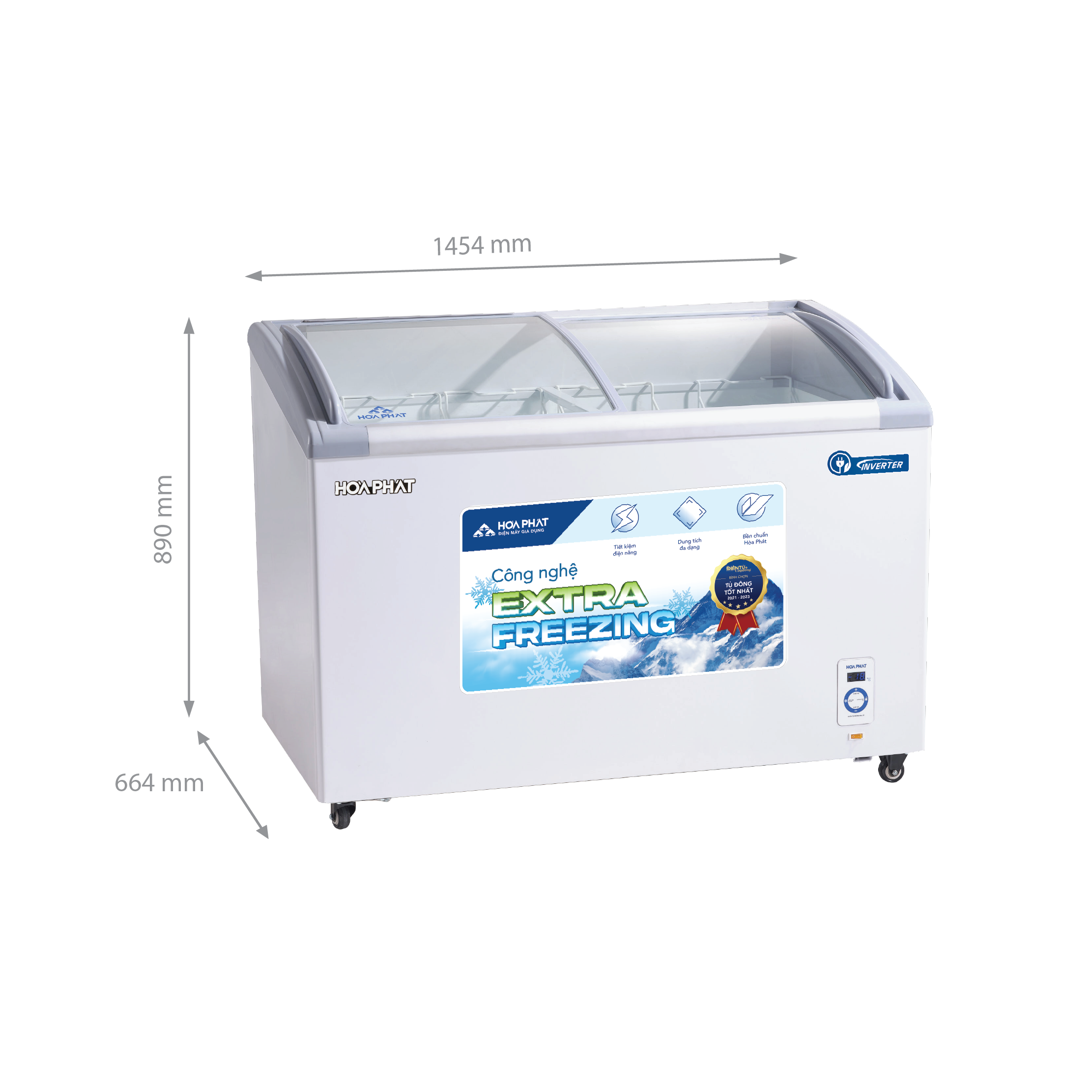 Tủ đông trưng bày Hòa Phát Inverter HSF AD8451.C1 451 lít - Hình ảnh 4