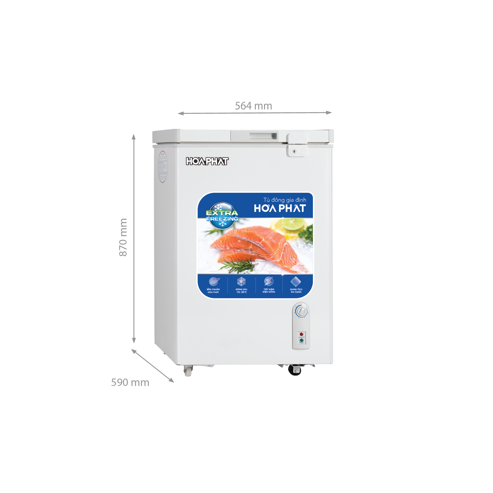 Tủ đông mini Hòa Phát HPF AD6107 107 lít - Hình ảnh 6