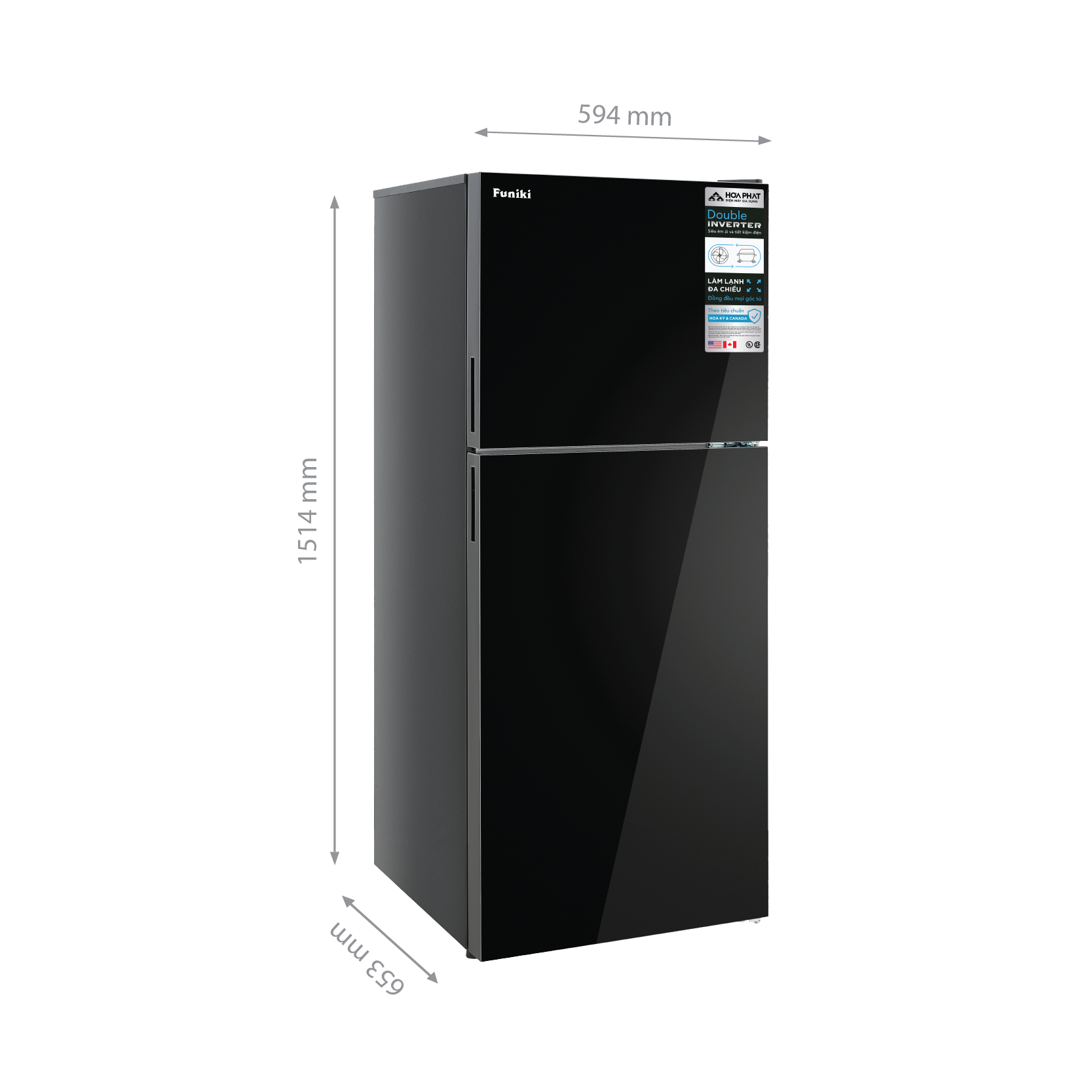 Tủ lạnh cánh kính Funiki Inverter HR T8286GB 286 lít - Hình ảnh 5