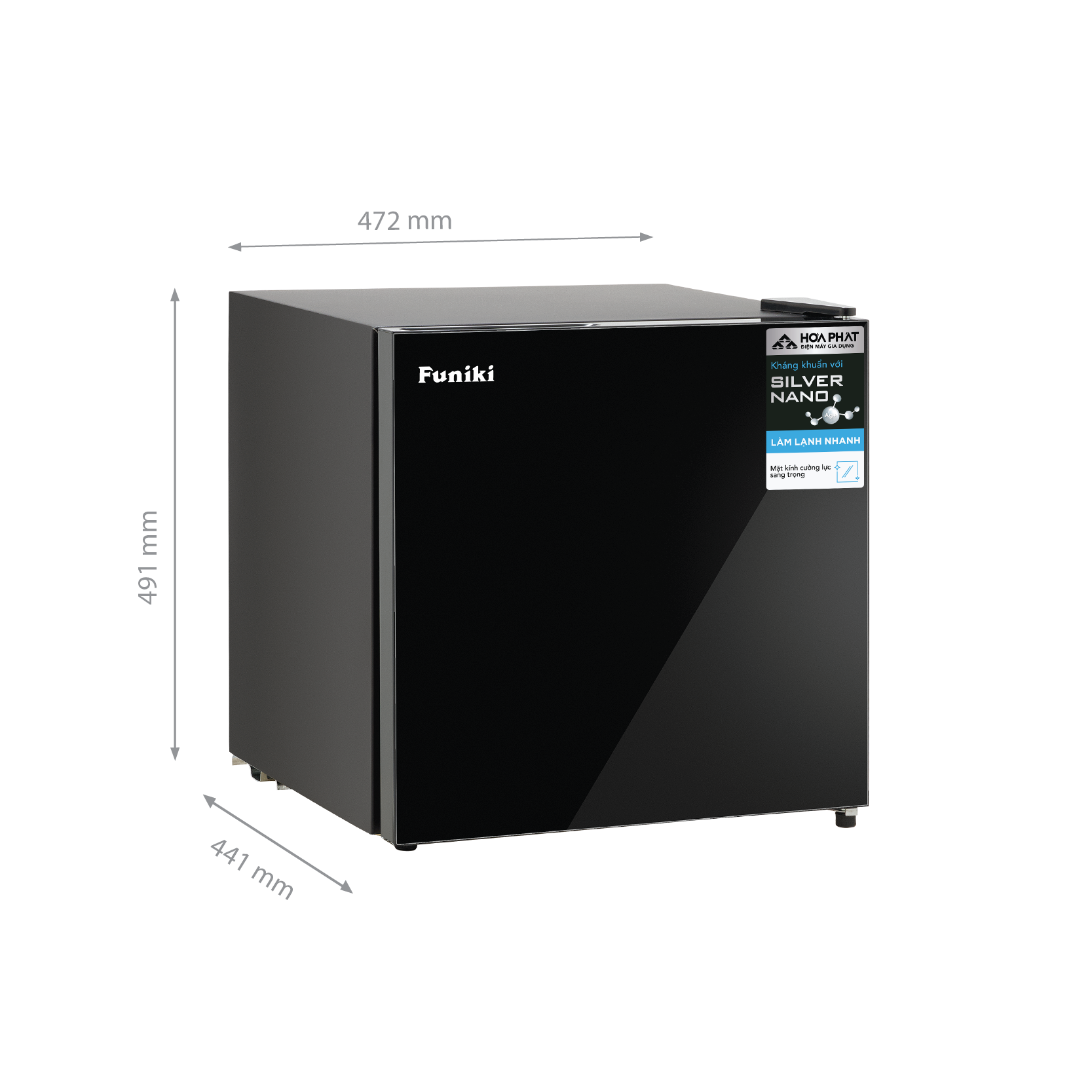 Tủ lạnh mini cánh kính HR S646GB 46 lít - Hình ảnh 5