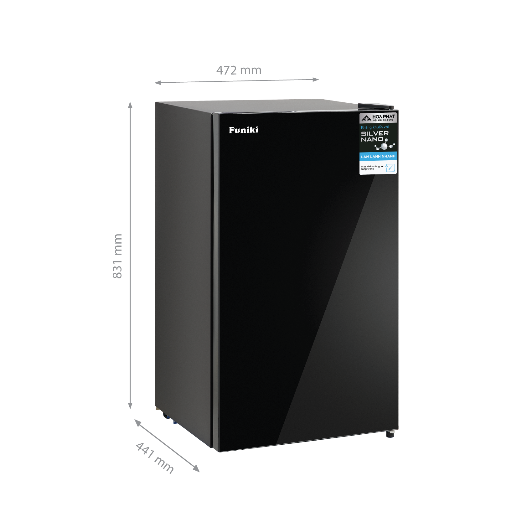 Tủ lạnh mini cánh kính HR S690GB 90 lít - Hình ảnh 5